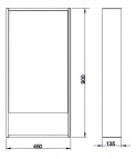 Зеркальный шкаф Ovum 45x90 2