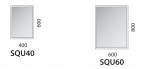 Balteco S-sērijas spogulis ar LED apgaismojumu 40x60 cm 5