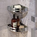 Gedy Nerva stūra dušas plaukts 21 cm, Hroms  3