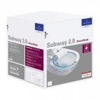 Подвесной унитаз Subway 2.0 direct flush с крышкой SC и c CeramicPlus 3