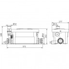 Sūknis HiDrainlift 3-24 DN32 0,3kW 230V 50Hz ( 2 pievadi, kompakts) 4