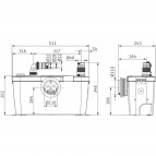 Sūknis HiSewlift 3-15 DN32 0,4kW 230V 50Hz (WC+1) 3