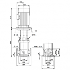 Sūknis CRN 10-18, DN 40, 3x380V,  A-FGJ-G-E-HQQE 2