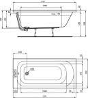 Прямоугольная ванна SIMPLICITY 150x70 см 4