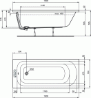 Прямоугольная ванна SIMPLICITY 160x70 см 4