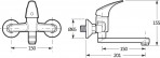 Cмеситель для раковины Talas 150 mm 2