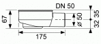 TECEdrainline сифон с боковым выходом DN50 2