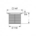 TECEdrainpoint S režģa rāmis, no plastmasas, 150 mm 2