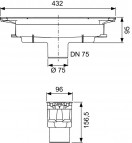 TECEdrainprofile Nordic vertikālā noteka DN 75 3