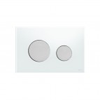 TECEloop  WC-vadības panelis, balts stikls/ matētas hroma pogas