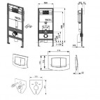 TECEprofil для подвесного WC  + Tece Ambia 3