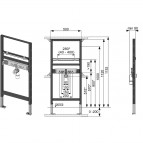 TECEprofil izlietnes modulis, instalācijas augstums 1120 mm 2