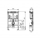 TECEprofil WC-modulis ar Uni 750 tvertni, instalācijas augstums 750 mm 2