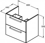 Tempo skapītis ar izlietni 60 cm 6