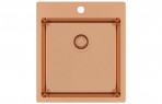 Terra tērauda virtuves izlietne 45x50 cm ar noteci, Copper