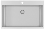 Terra tērauda virtuves izlietne 79x50 cm ar noteci, Stainless steel