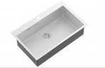 Terra tērauda virtuves izlietne 79x50 cm ar noteci, Stainless steel 2