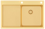Terra tērauda virtuves izlietne 78x50 cm ar noteci, Gold