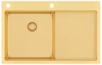 Terra tērauda virtuves izlietne 78x50 cm ar noteci, Gold 3