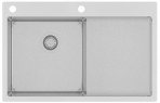 Terra tērauda virtuves izlietne 78x50 cm ar noteci, Stainless steel 2