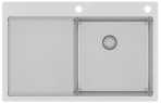 Terra tērauda virtuves izlietne 78x50 cm ar noteci, Stainless steel