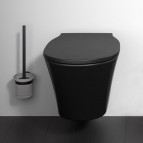 Connect Air Rimless Matt Black piekaramais WC pods ar SC vāku 3