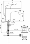 Ideal Standard Ceraflex Grande Смеситель для раковины с pop-up, хром 2