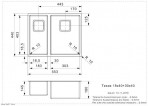 Texas L 18x40/30x40 RIGHT virtuves izlietne 2