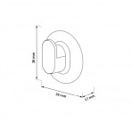 Tiger NOCE  dvieļa āķis vidējais, 3.8x3.8cm, melns 2