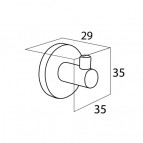 Tiger BOSTON  āķis mazais, 4x4cm, hromēts 4