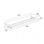 Tiger BOSTON  dubultais dvieļa turētājs, 58x13cm, pulēts 3