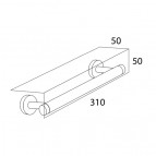 Tiger BOSTON  vannas rokturis, 31x5cm, berzts 2