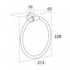Tiger BOSTON dvieļa riņķis, 21x23cm, pulēts 4
