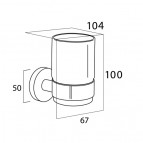 Tiger BOSTON glāzes turētājs ar 1 glāzi, 6.7x10cm, pulēts 3