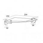Tiger BOSTON stūra plaukts, 25.4x25.4cm, pulēts 3