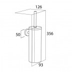 Tiger BOSTON tualetes birste un turētājs, 36x13cm, pulēts 2