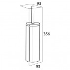 Tiger BOSTON tualetes birste uz grīdas liekama, 36x9cm, pulēta 3