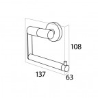Tiger BOSTON tualetes papīra turētājs bez pārsega, 14x11cm, pulēts 4