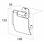 Tiger COLAR tualetes papīra turētājs ar pārsegu, 15x13cm, hroms 2