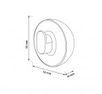 Tiger NOCE  dvieļa āķis lielais, 5x5cm, melns/koka 2