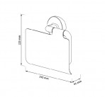 Tiger NOCE  tualetes papīra turētājs ar pārsegu, 12x14cm, melns/koka 2