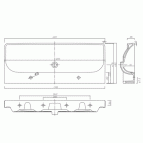 Traffic раковина 120x48 см 2