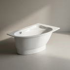 Trevi L akmens masas vanna 150x95x60.5 cm, Balta 7