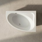 Trevi S akmens masas vanna 140x95x60.5 cm, Balta 5