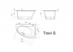 Trevi S akmens masas vanna 140x95x60.5 cm, Balta 6