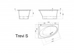 Trevi S akmens masas vanna 140x95x60.5 cm, Balta 7