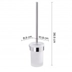 Gedy Pirenei tualetes birste ar turētāju pie sienas, Hroms  2