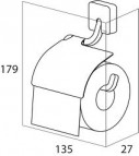 Tiger IMPULS tualetes papīra turētājs ar pārsegu, hroms 2