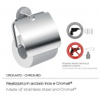 Gedy Eros tualetes papīra turētājs ar pārsegu, Hroms 3