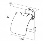 Tiger RAMOS tualetes papīra turētājs ar pārsegu, hroms 2